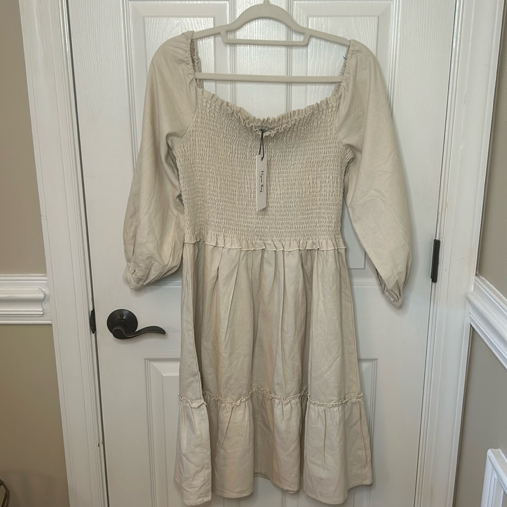 Myra Desert Storm Smocking Dress (XL)  NWT